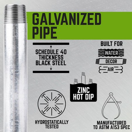 Ace Trading - Nipple STZ Industries 3/8 in. MIP each X 3/8 in. D MIP Galvanized Steel 1-1/2 in. L Nipple 309UP38X112